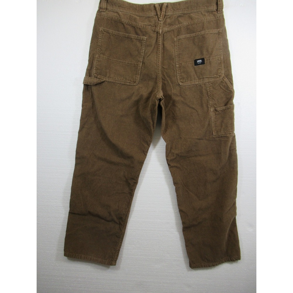 Vans Drill Chore Carpenter Pants Men 36 Beige Corduroy Relaxed Baggy Skater